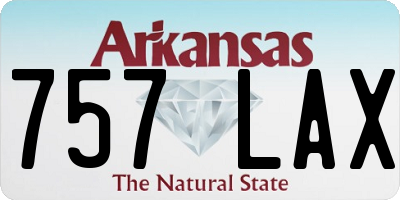 AR license plate 757LAX