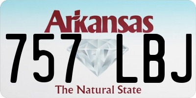 AR license plate 757LBJ