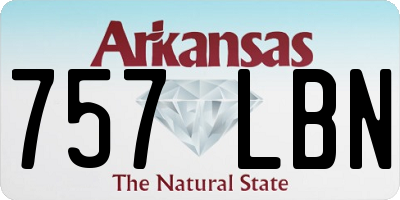 AR license plate 757LBN