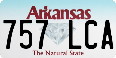 AR license plate 757LCA