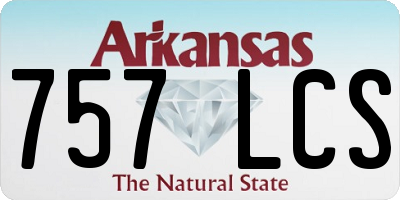AR license plate 757LCS