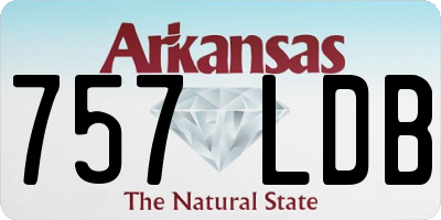AR license plate 757LDB