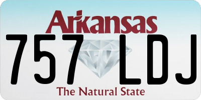 AR license plate 757LDJ