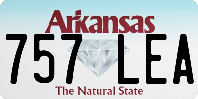 AR license plate 757LEA