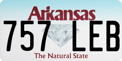 AR license plate 757LEB