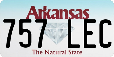 AR license plate 757LEC