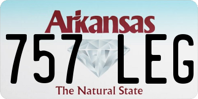 AR license plate 757LEG