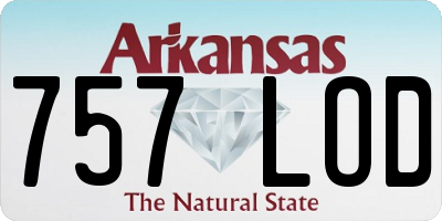 AR license plate 757LOD