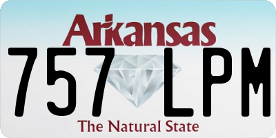 AR license plate 757LPM