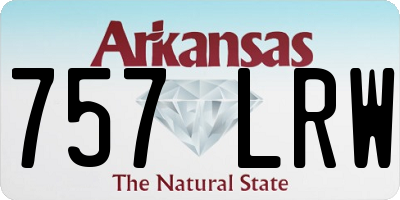 AR license plate 757LRW