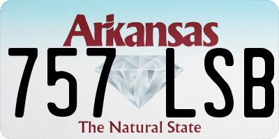 AR license plate 757LSB