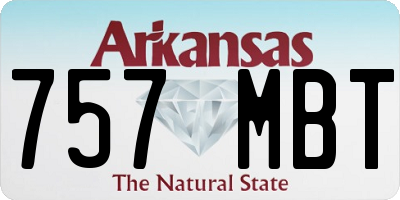 AR license plate 757MBT
