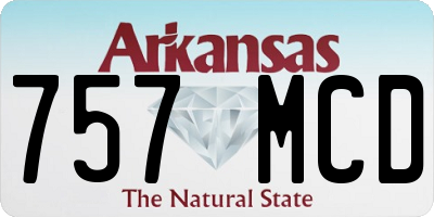 AR license plate 757MCD