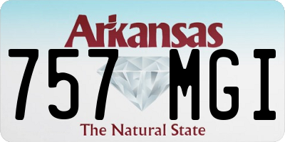 AR license plate 757MGI