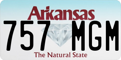 AR license plate 757MGM