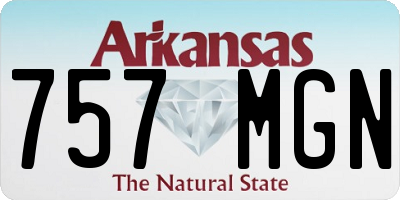 AR license plate 757MGN