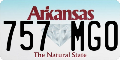 AR license plate 757MGO