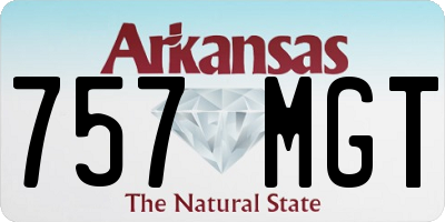 AR license plate 757MGT