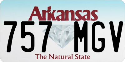 AR license plate 757MGV