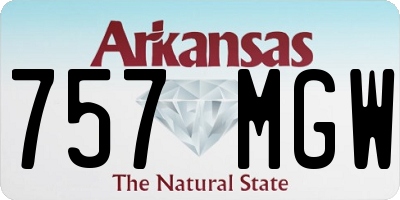 AR license plate 757MGW