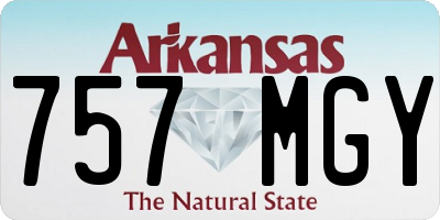AR license plate 757MGY