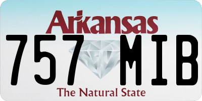 AR license plate 757MIB