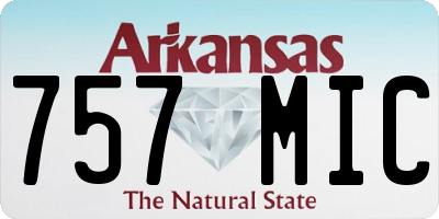 AR license plate 757MIC