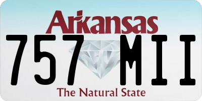 AR license plate 757MII