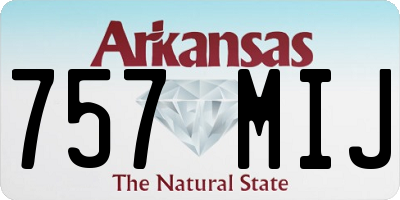 AR license plate 757MIJ