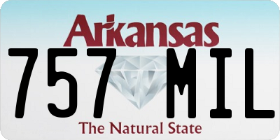 AR license plate 757MIL