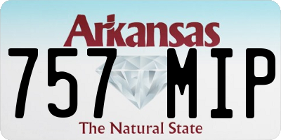 AR license plate 757MIP