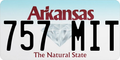 AR license plate 757MIT