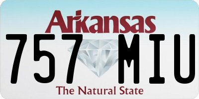 AR license plate 757MIU