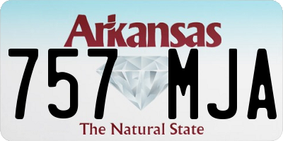 AR license plate 757MJA