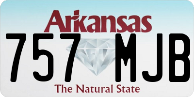 AR license plate 757MJB