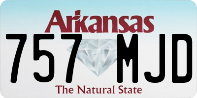 AR license plate 757MJD