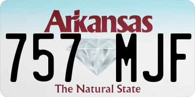 AR license plate 757MJF