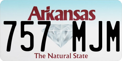 AR license plate 757MJM