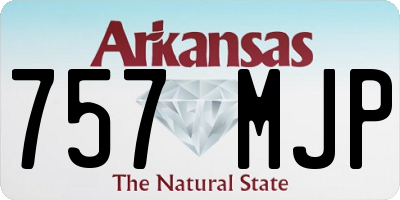 AR license plate 757MJP