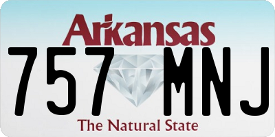 AR license plate 757MNJ