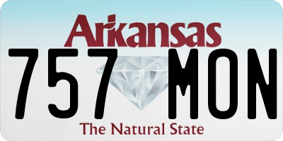 AR license plate 757MON