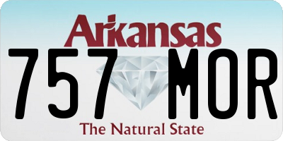 AR license plate 757MOR