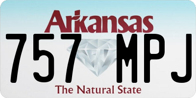AR license plate 757MPJ