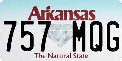 AR license plate 757MQG