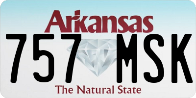 AR license plate 757MSK