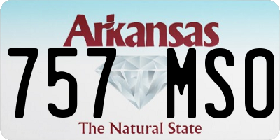 AR license plate 757MSO