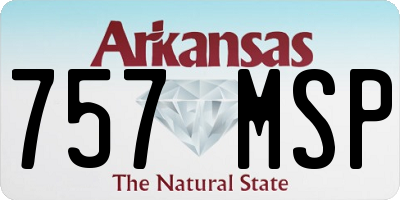 AR license plate 757MSP