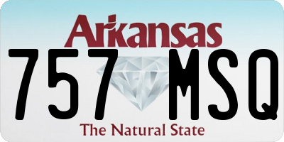 AR license plate 757MSQ