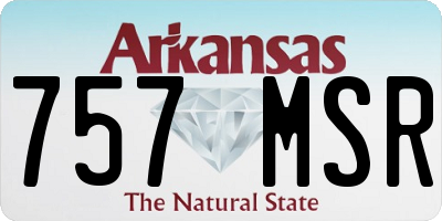 AR license plate 757MSR