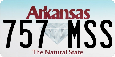AR license plate 757MSS